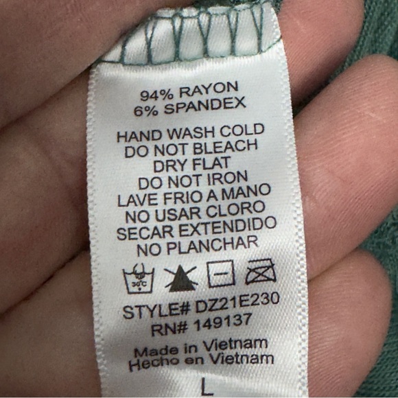 Pinkblush Double Zero Sage Green Sleeveless Tank Mini Dress Size L - Picture 5 of 7